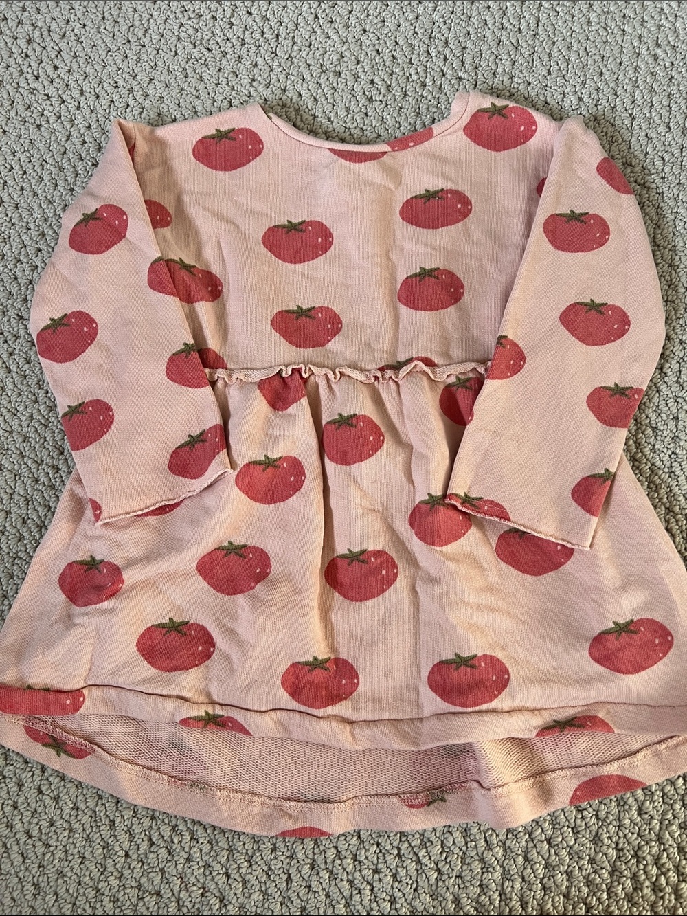 Zara Kids Pink Tomato-Print Dress